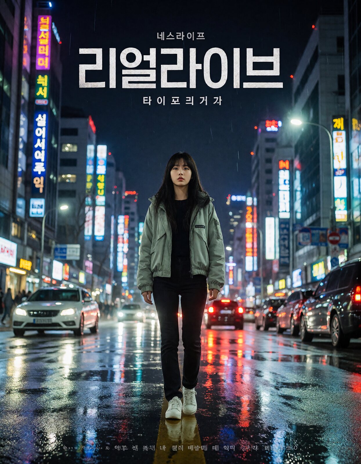 Krea 2로 생성한 한글 포스터, 리얼라이브 타이틀 정확 렌더링